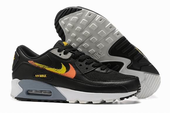 Cheap Nike Air Max 90 Black University Gold Men's Shoes-83